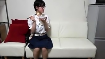 Adorable Japanese schoolgirl learns a lesson in hardcore sex