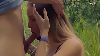 No Hands Outdoor Blowjob With Sloppy Ending - Risky Public Suck By Inzolia 4k